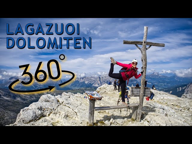 360° Video: Virtuelle Wanderung auf den Lagazuoi - Kaiserjägersteig - Dolomiten | Virtual Hike