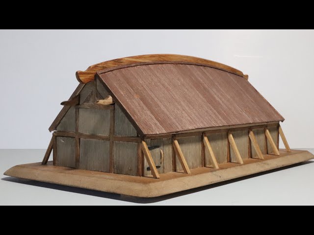 1:50 Scale model build of a Viking Longhouse 🏕🔥🌲