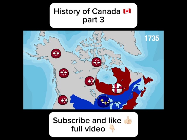 Countryballs - History of Canada part 3 #history #polandball #america #countryballs #canada #map