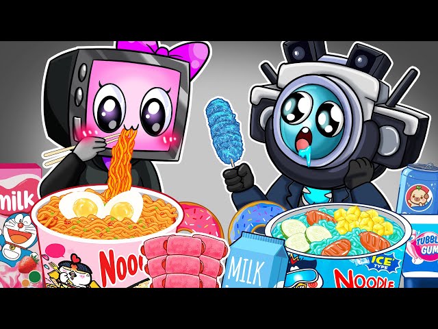 Titan Camera Baby & TV Man Baby Mukbang Convenience Pink Vs Blue Food | Skibidi toilet 57 Animation