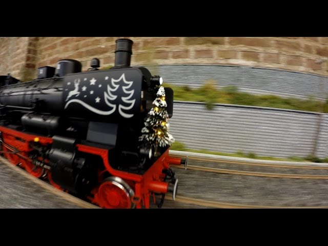 Fahrtag Spur 1: MECK Bonn Beuel KM 1 Weihnachts-Präsentation Steam locomotive ~ 4k