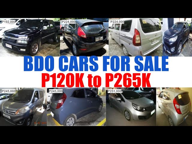 BDO REPOSSESSED CARS for SALE PRICE from P120K to P265K