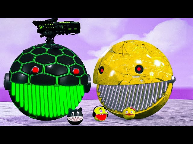Robot Pacman vs Monster Robot Compilation