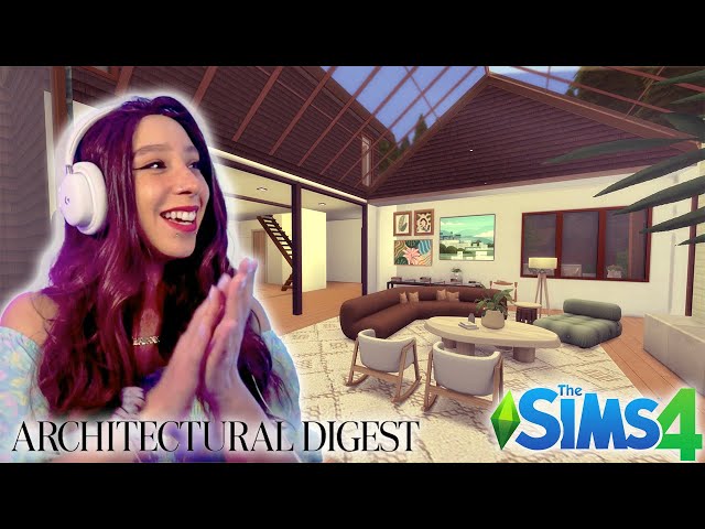 Building Emma Chamberlain's House in the Sims 4! 🏡 [part 1] Living Room & Kitchen