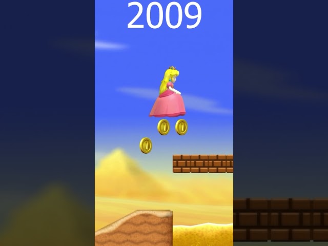 Evolution of Princess Peach Dying time's up in Super Mario Games