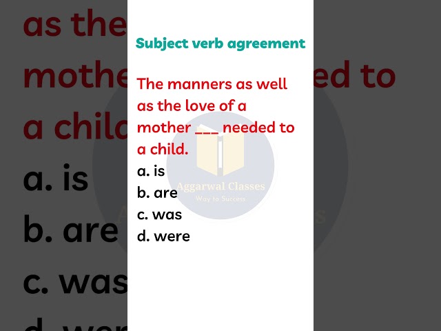 Subject Verb Agreement | Subject Verb Concord | #English #Grammar | #short #shorts