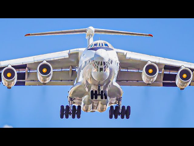CRAZY IL-76 Landings, B707, AN-12 and more! - CLOSE-UP Belgrade Airport Plane Spotting | With ATC
