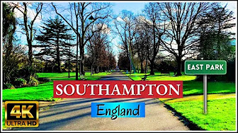 【4K】City Walk 🚶‍♂️East Park in Southampton Hampshire, England - Walking Tour East Park, UK