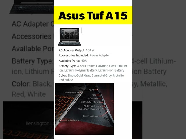 Asus Tuf A15 vs Asus Tuf F15 #shorts