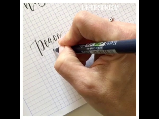 Learn how to brush letter using a small brush pen - modern calligraphy tutorial