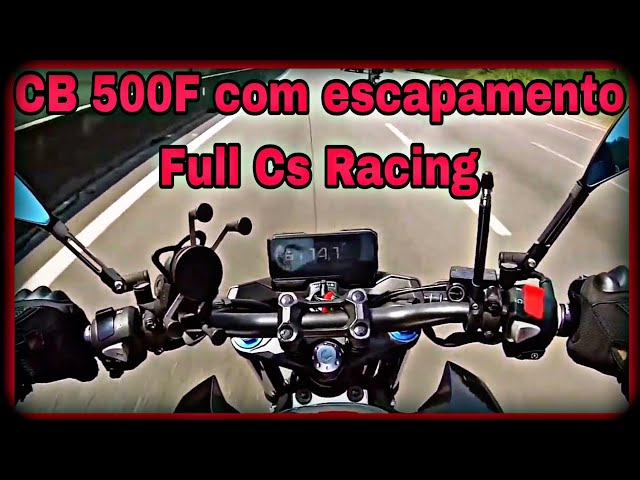 CB 500F com escapamento Full Cs Racing Honda CB 500F com Escape Racing #cb500f