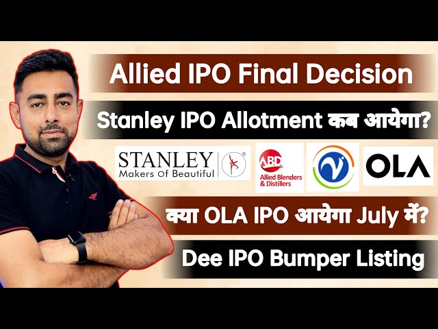 Allied IPO Final Decision | Stanley IPO Allotment | OLA IPO | Vraj IPO | Jayesh Khatri