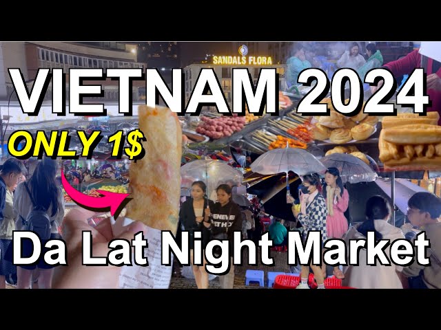 $1 STREET FOOD IN DA LAT (INSANE!) 🇻🇳 Vietnam Travel 2024