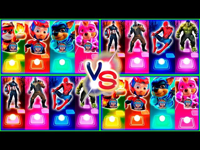 Hulk vs Captain America vs Spider-Man vs Thanos vs PAW Patrol - Telis Hop EDM Rush Megamix