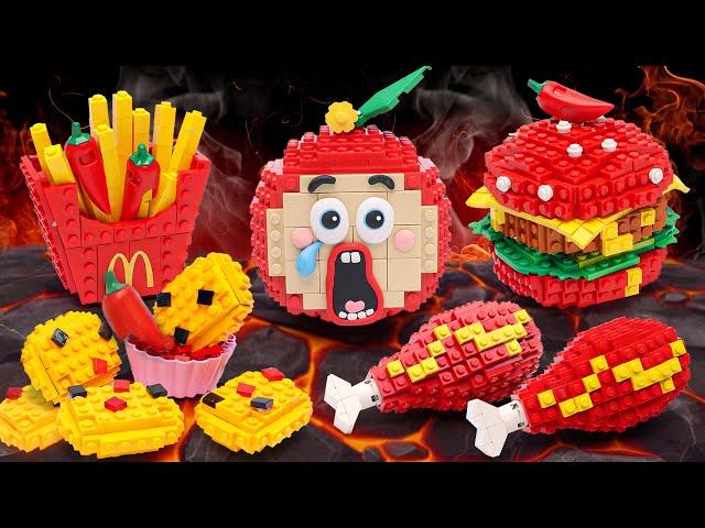 Lego Mukbang Secret Super Spicy Fast Food || Stop Motion ASMR