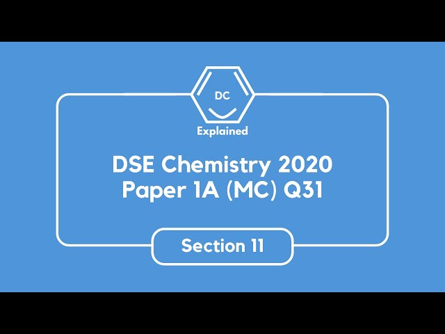[65%] Chem DSE 2020 MC Q31 (Section 11)