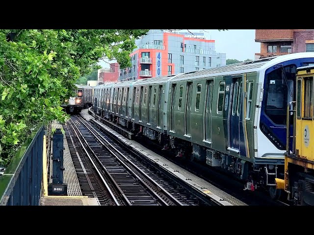 R211 passing Fort Hamilton Parkway via the D line to Coney Island (First time passing a R68)
