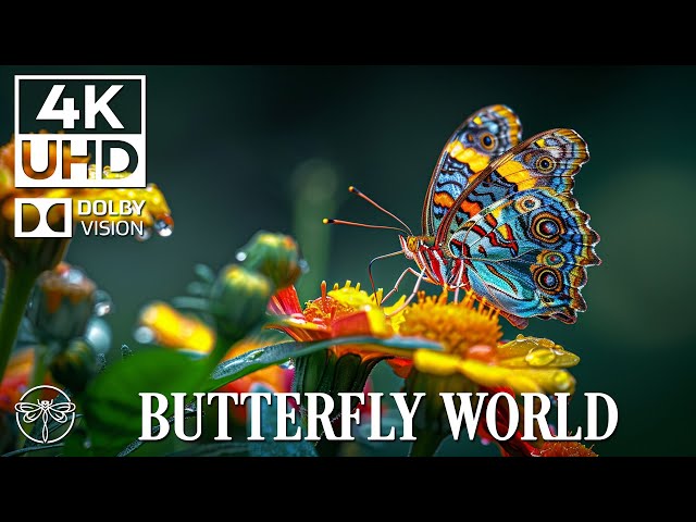 Peaceful Colors of BUTTERFLY🌿🦋 4K Peaceful Nature Scenes & Relaxing Music • 4K Video UHD