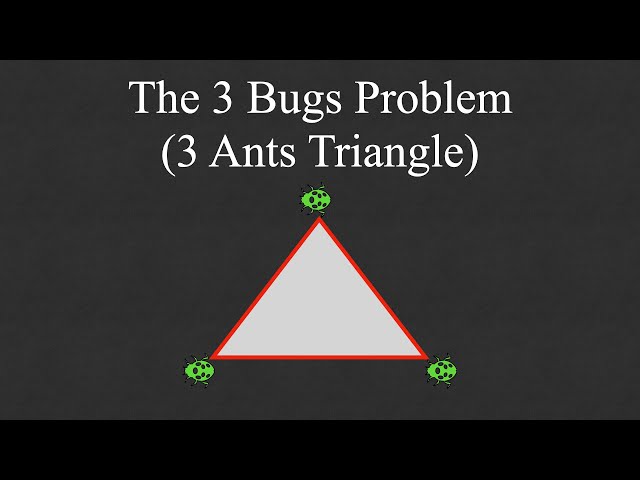 Three Bugs Triangle Problem || 3 ants Triangle Puzzle || Interview Puzzle