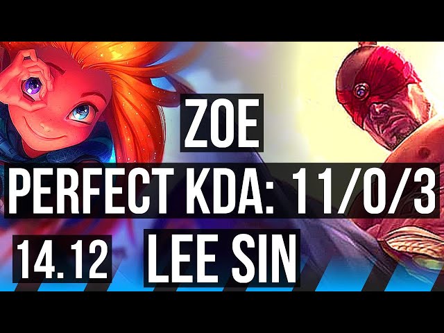ZOE vs LEE SIN (MID) | 11/0/3, 2000+ games, Legendary | VN Master | 14.12