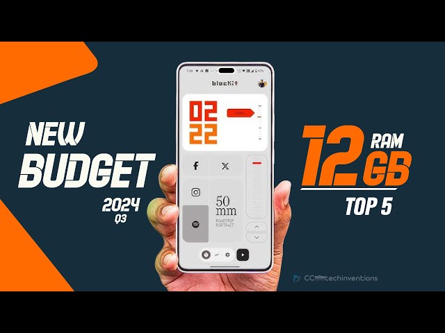 TOP 5: New Budget 12 GB Ram Phones ⚡️⚡️ 2024 Top 5  #12gbrambudgetphone #12gbunder25000 #12gb
