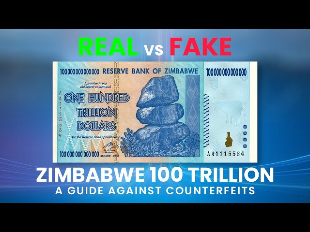 Real vs Fake | How to Spot The Fake Zimbabwe 100 Trillion Dollars Banknote