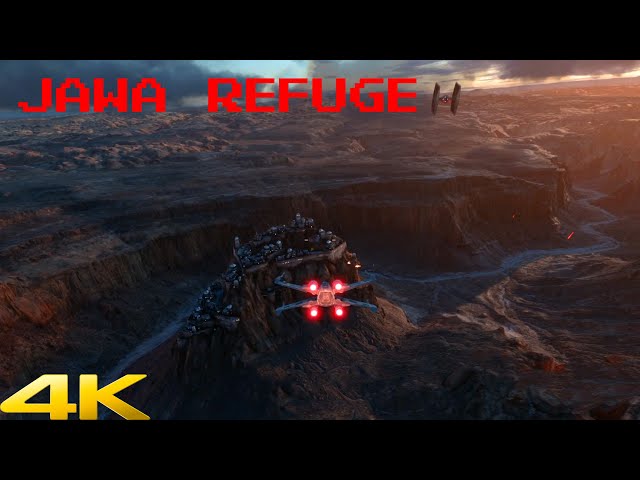 Star Wars Battlefront in 2024 - Jawa Refuge -Fighter Squadrons Gameplay PC 4K No Commentary