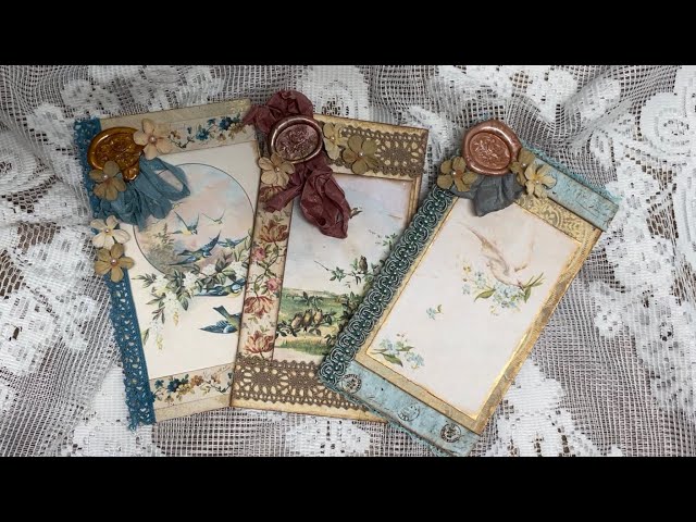 Vintage Journaling Cards with Secret Writing Place