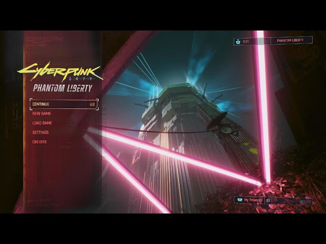 Cyberpunk 2077 Phantom Liberty DLC Epic Main Menu Screen