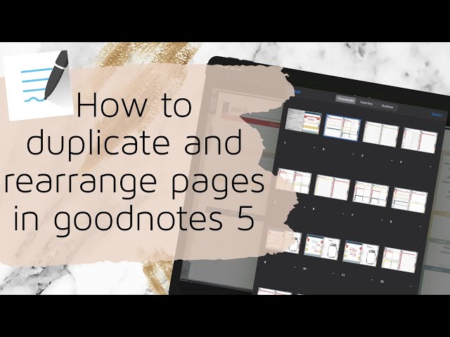 How to duplicate, add or rearrange pages in a digital planner | Goodnotes 5 Tips and Turotials
