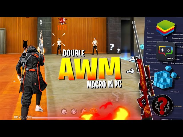 How to use double awm in pc |Awm Macro Free Fire Pc | Double Awm macro in pc | awm like a hacker |