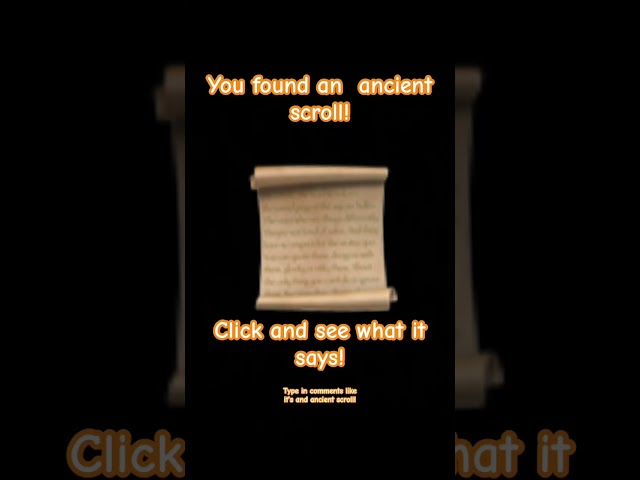 Look inside!!#funny#ancient#scroll