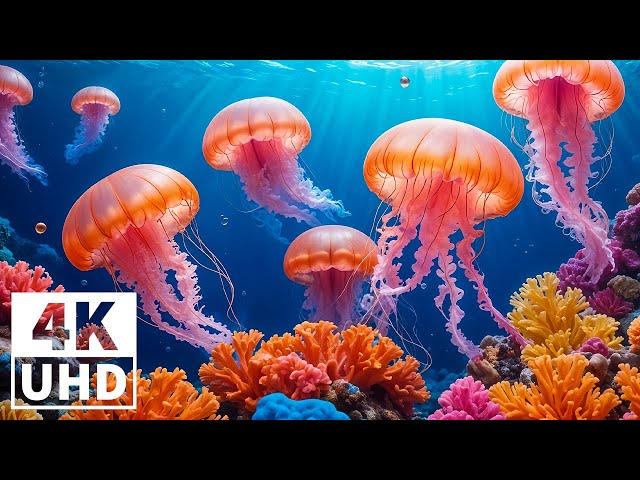 Underwater Harmony 4K (ULTRA HD) 🐠 Stunning Coral Reef Fish - Tranquil Sleep Meditation Sounds