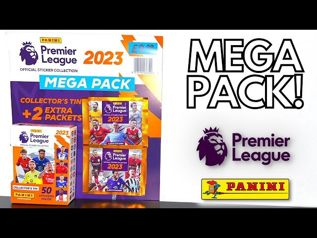NEW MEGA PACK! | PANINI PREMIER LEAGUE 2023 STICKER COLLECTION | 12 PACKET SQUAD BUILDER OPENING!