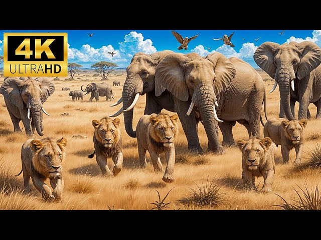 4K African Animals: Kilimanjaro National Park - Amazing African Wildlife Footage with Real Sounds