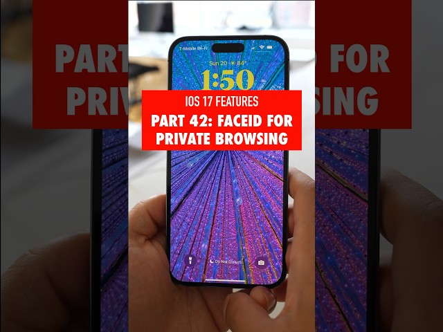 iOS 17 Features Part 42: FaceID for Private Browsing #tailormadetech #apple #ios17 #ios17features
