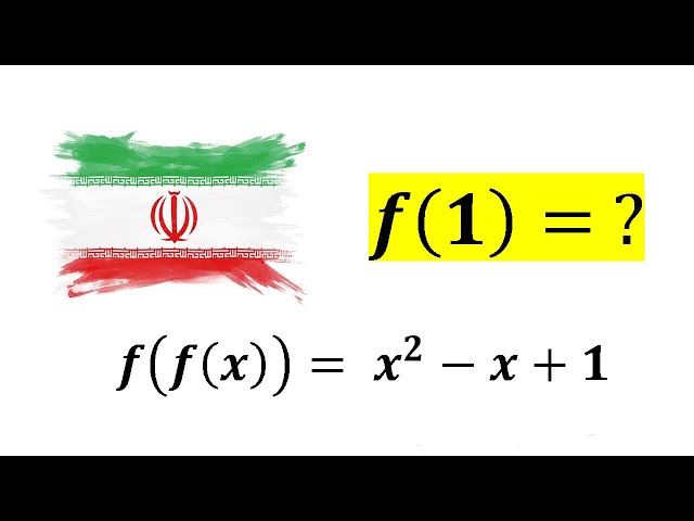 Iran 🇮🇷 Math Olympiad - Algebra - Find f(1) = ?