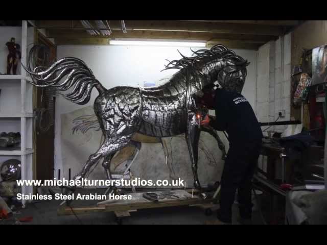 Sculpture - Stainless Steel Arabian Horse