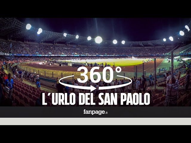 VIDEO 360° - Napoli-Nizza, lo stadio San Paolo urla l'inno della Champions