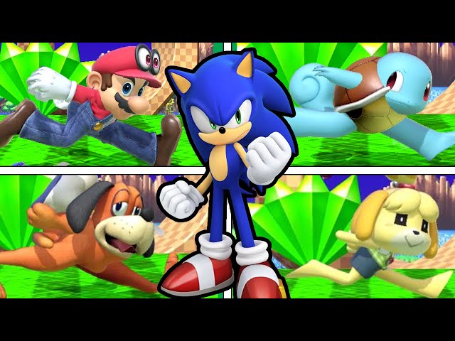 WHAT IF Every Character Tried To Do ALL SONIC TAUNTS in Smash Bros Ultimate? (Smash Mods)