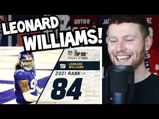 Rugby Player Reacts to LEONARD WILLIAMS (DE, New York Giants) #84 The Top 100 NFL Players of 2021!