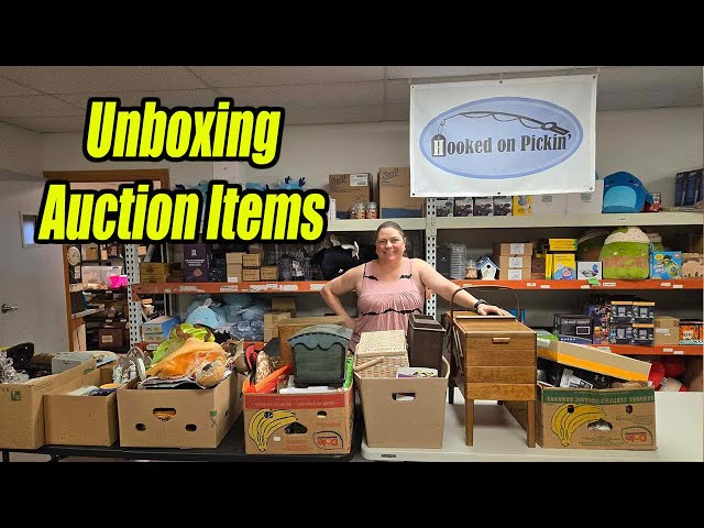 Unboxing Auction Items Crafting items, sewing supplies, Crystal and much more.
