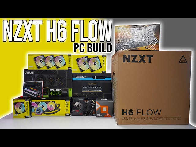 Nzxt H6 Flow SUBSCRIBER PC Build FT 7800X3D & RTX4080Super