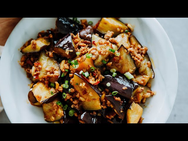 Chinese Eggplants with Minced Pork