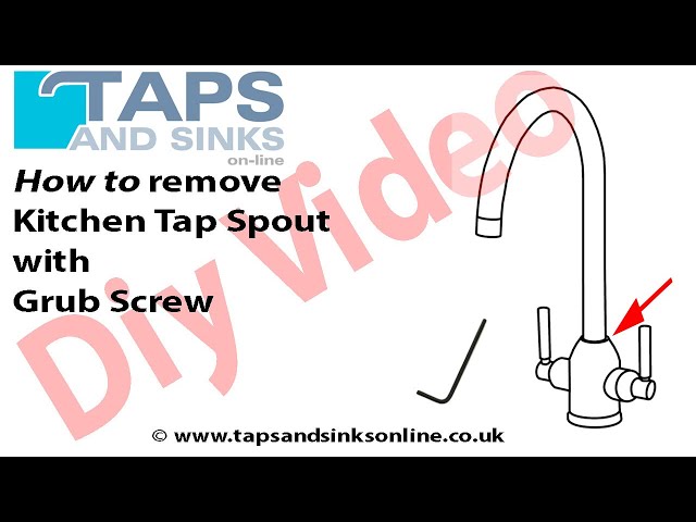 How to remove a kitchen tap spout with a grub screw