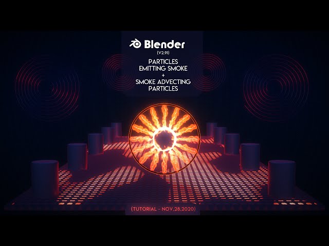 Blender 2.91 | Sci-Fi Particles Emitting Smoke + Smoke Advecting Particles | EEVEE  - 4K SIMULATION