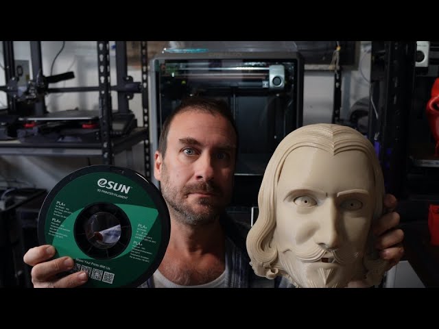 Testing ESUN PLA+ Filament on a Creality K1 MAX with a Large Mask