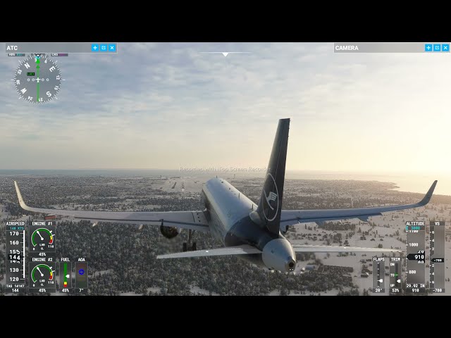 Landing Airbus 320 at Copenhagen Airport - Københavns Lufthavn. Microsoft Flight Simulator 2020