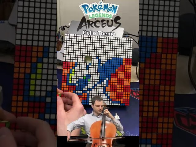Pokemon Legends Arceus Mosaic with the Cello Theme from the Trailer made with Gan Mosaic Cubes