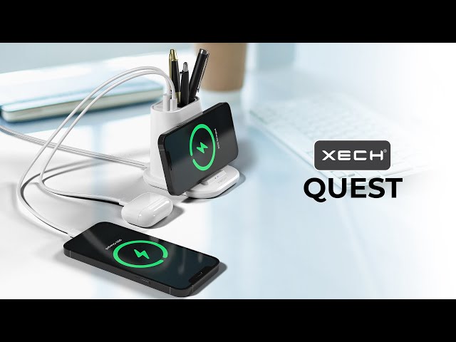 XECH Quest | Wireless charger with pen stand & Dual USB output ports | How to use XECH Quest!